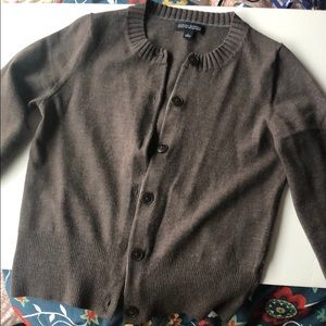 Brown Merino button down cardigan